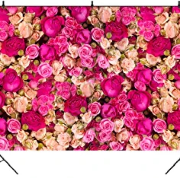 Ticuenicoa 7x5ft Pink Red Rose Flowers Photography Backdrop - Picture 2 of 4